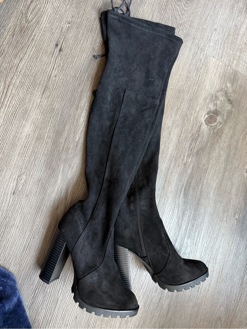 JustFab "Alma" Over-The-Knee Heeled Boots.